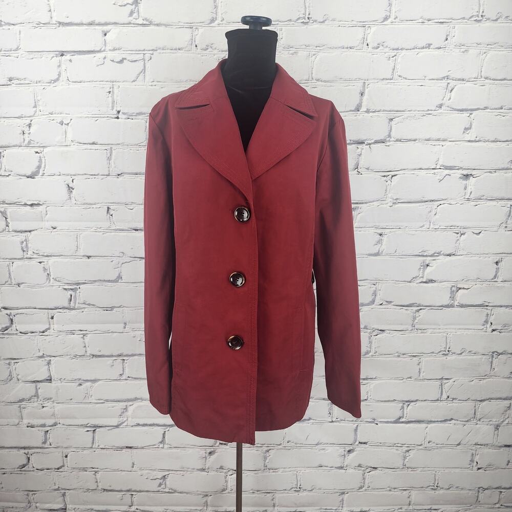 Ellen Tracy Rain Jacket Womens LG Posh Workwear office corpcore *No Belt*